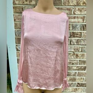Dusty Pastel Mauve Pink XXS Coquette Preppy Boho Banana Republic Blouse